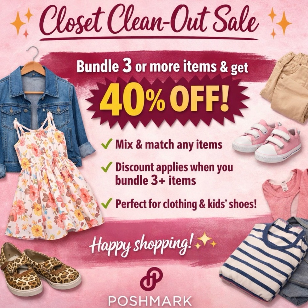 Closet Clean-Out Sale Graphic - 40% Off Bundle Promo